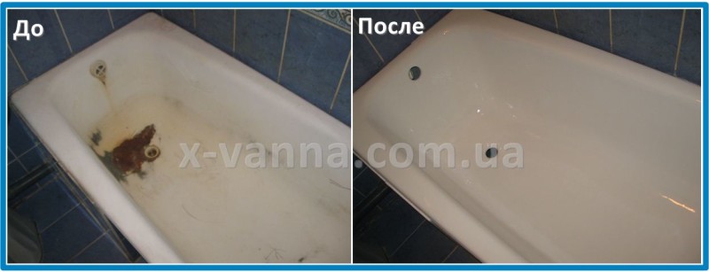 реставрация ванн,фото до и после,