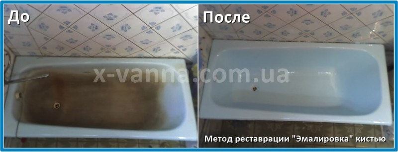 Реставрация ванн. Фото До и После