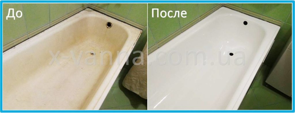Реставрация ванн. Фото До и После