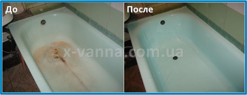 Реставрация ванн. Фото До и После
