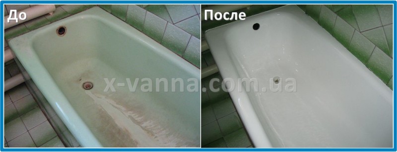 Реставрация ванн. Фото До и После