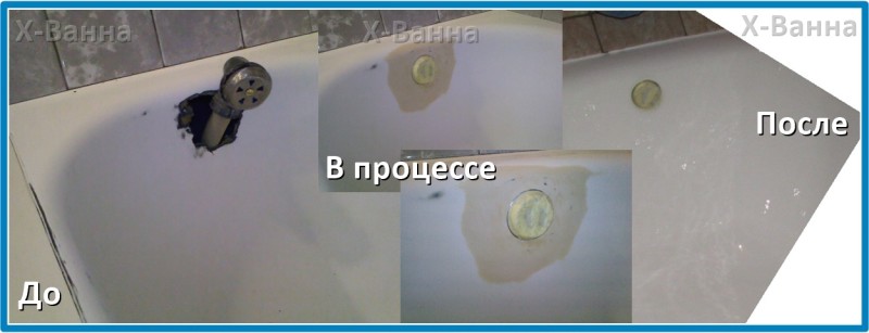 Устранение дыры в ванне. X-Ванна