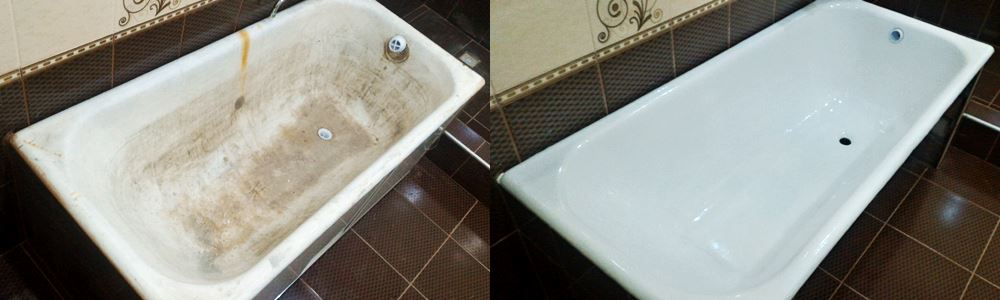 После реставрации ванна бу становится как новая Реставрация ванны бу