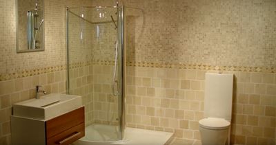 Комбинирование плитки в ванной комнате