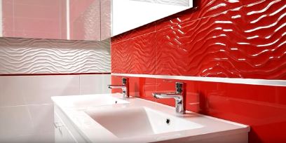 Плитка в ванну с объёмным рисунком