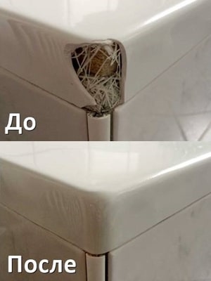 Дырка в акриловой ванне